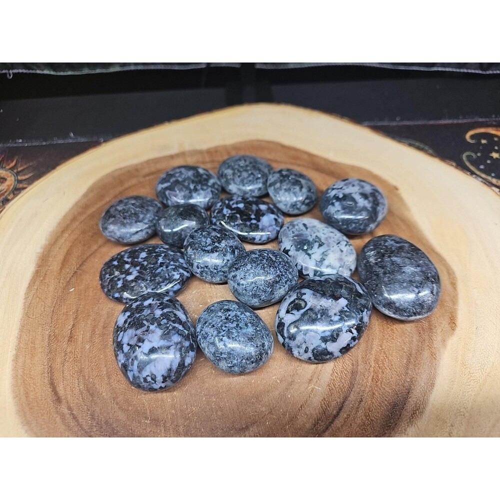 Natural Polychrome Merlinite Gabbro Crystal Palm Stones - Set of 5 Healing Medit